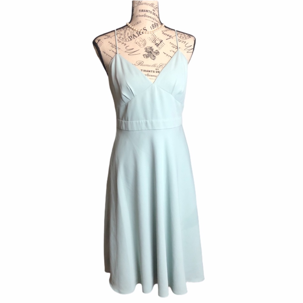 J. Crew Aubrey Mint Spaghetti Strap Dress Size 6